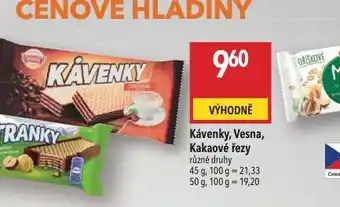 Globus Kávenky, vesna, kakaové řezy nabídka
