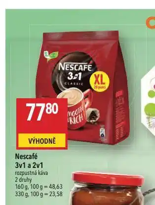 Globus Nescafé 3v1, 2v1 nabídka