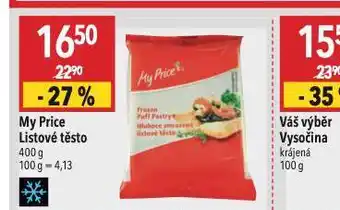 Globus My price listové těsto nabídka