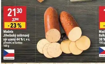 Globus Madeta jihočeský salámový sýr uzený 44= nabídka