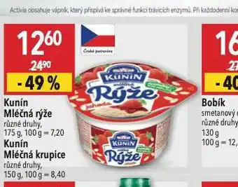 Globus Kunín mléčná krupice nabídka