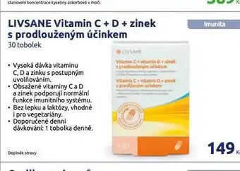 Benu Livsane vitamin c + d + zinek nabídka