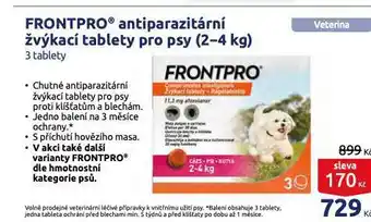 Benu Frontpro antiparazitární žvýkací tablety pro psy nabídka