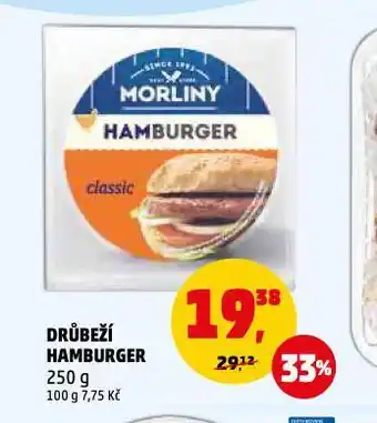 Penny Market Drůbeží hamburger nabídka