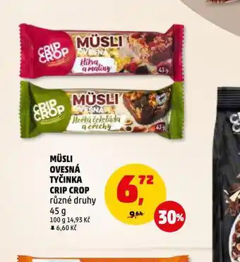 Penny Market Müsli ovesná tyčinka crip crop nabídka