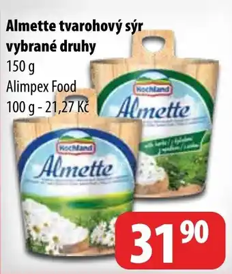 Partner Maloobchodní síť Almette tvarohový sýr vybrané druhy nabídka