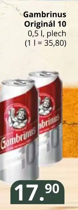 Potraviny CZ Gambrinus Originál 10 nabídka
