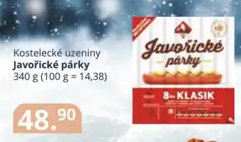 Potraviny CZ Kostelecké uzeniny Javořické párky nabídka