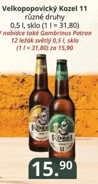 Potraviny CZ Velkopopovický Kozel 11 nabídka