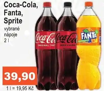 COOP DISKONT Coca-Cola, Fanta, Sprite 2L nabídka