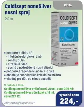 PharmaPoint Coldisept nanoSilver nosní sprej nabídka