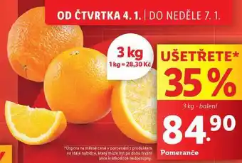 Lidl Pomeranče, 3 kg nabídka
