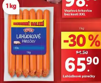 Lidl Lahůdkové párečky, 1 kg nabídka