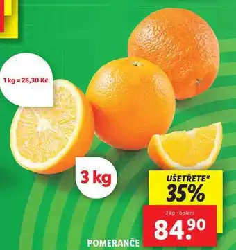 Lidl Pomeranče, 3 kg nabídka