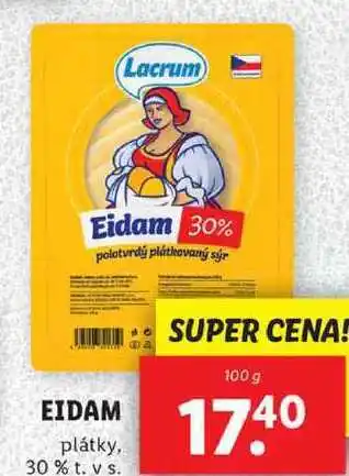 Lidl Eidam, 100 g nabídka