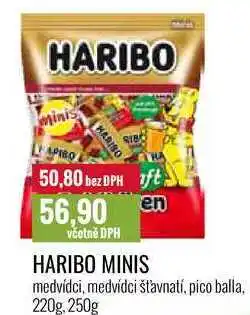 Ratio Haribo minis 220g, 250g nabídka