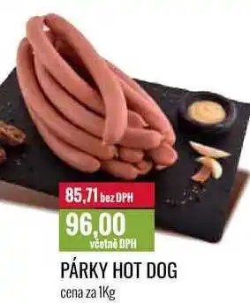 Ratio Párky hot dog cena za 1kg nabídka