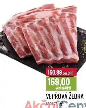 Ratio Vepřová žebra cena za 1kg nabídka