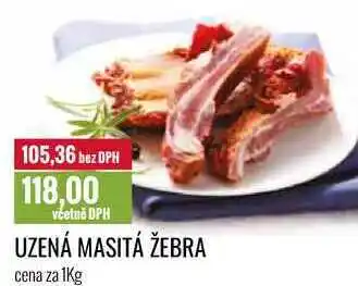Ratio Uzená masitá žebra cena za 1kg nabídka