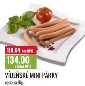 Ratio Vídeňské mini párky cena za 1kg nabídka