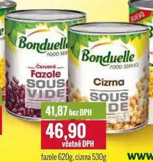 Ratio Bonduelle fazole 620g, cizrna 530g nabídka