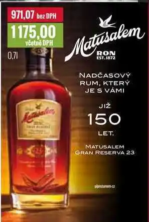 Ratio Matusalem gran reserva 23 0,7l nabídka