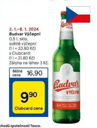Tesco Budvar výčepní 0,5 l nabídka