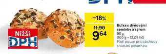 Tesco Bulka s dýňovými semínky a sýrem 80 g nabídka
