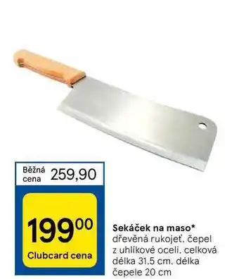 Tesco Sekáček na maso nabídka