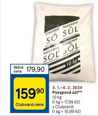 Tesco Posypová sůl** 10 kg nabídka
