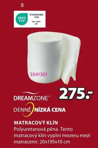 JYSK MATRACOVÝ KLÍN nabídka