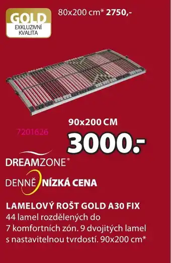 JYSK LAMELOVÝ ROŠT GOLD A30 FIX nabídka