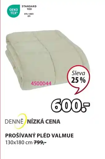 JYSK PROŠÍVANÝ PLÉD VALMUE nabídka