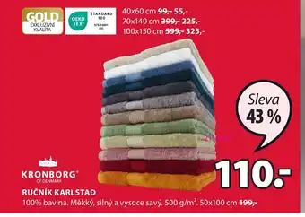 JYSK RUČNÍK KARLSTAD nabídka