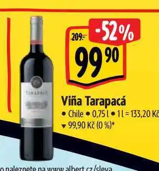 Albert Viña tarapacá 0,75 l nabídka