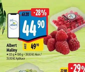 Albert Albert maliny 125 g nabídka