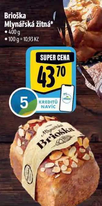 Albert Brioška mlynářská žitná 400 g nabídka