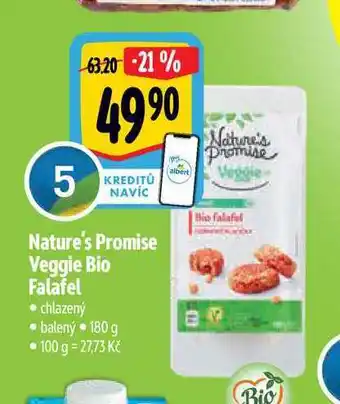 Albert Nature's promise veggie bio falafel 180 g nabídka
