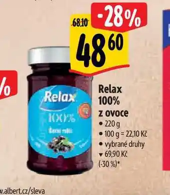 Albert Relax 100% z ovoce • 220 g nabídka