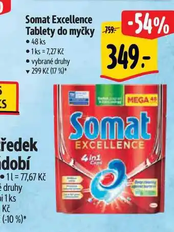 Albert Somat excellence tablety do myčky 48 ks nabídka