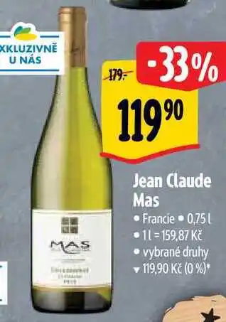 Albert Jean claude mas 0,75l nabídka