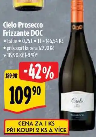 Albert Cielo prosecco frizzante doc 0,75 l nabídka