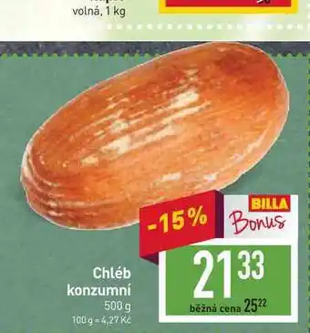 Billa Chléb konzumní 500 g nabídka