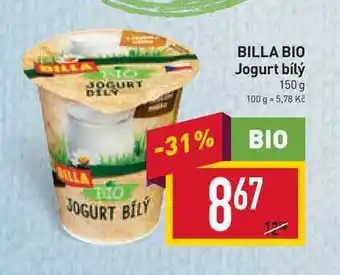 Billa Billa bio jogurt bílý 150 g nabídka