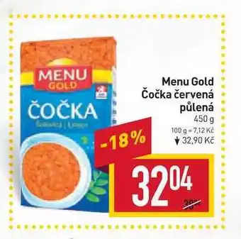 Billa Menu gold čočka červená půlená 450 g nabídka
