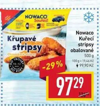 Billa Nowaco kuřecí stripsy obalované 500 g nabídka