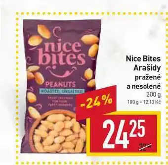 Billa Nice bites arašídy pražené a nesolené 200 g nabídka