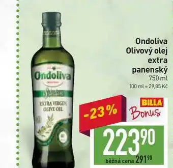 Billa Ondoliva olivový olej extra panenský 750 ml nabídka