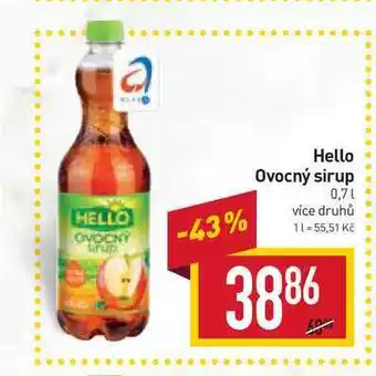 Billa Hello ovocný sirup 0,7l nabídka