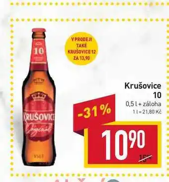 Billa Krušovice 10 0,5l nabídka